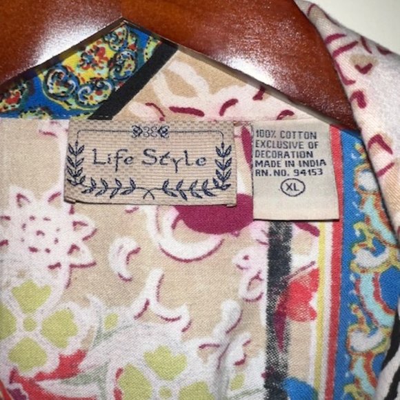 LIFESTYLE BRAND WOMEN'S JACKET SZ XL MULTI-COLORED JACKET W BEADING SEQUINS PGC. - Picture 2 of 5